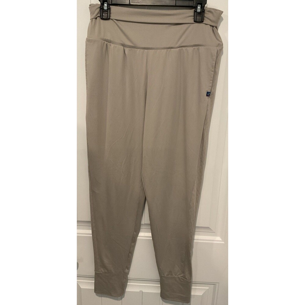 NWOT Lug Scoop Fold Over Waistband Joggers/Lounge Pants W/Pockets Sand Small